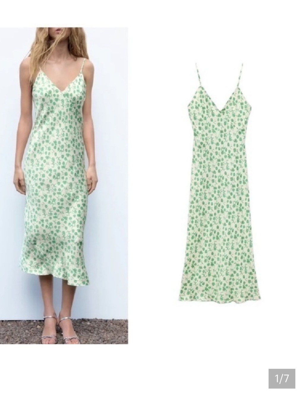 Zara NWT long floral print midi dress 2183/068